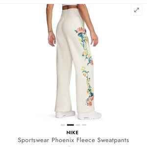 Nike White and Orange Phoenix Fleece Pants